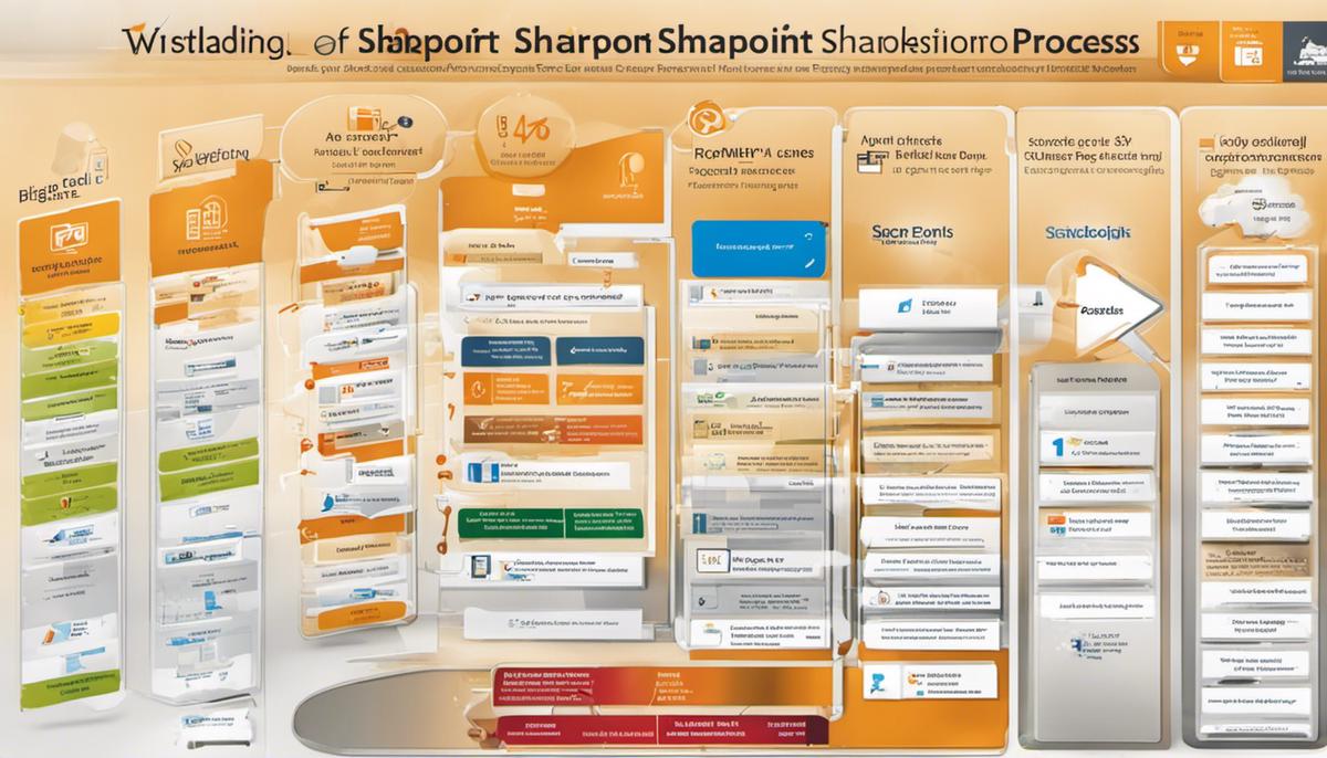 A visual representation of a successful SharePoint installation process, showing each step being completed.