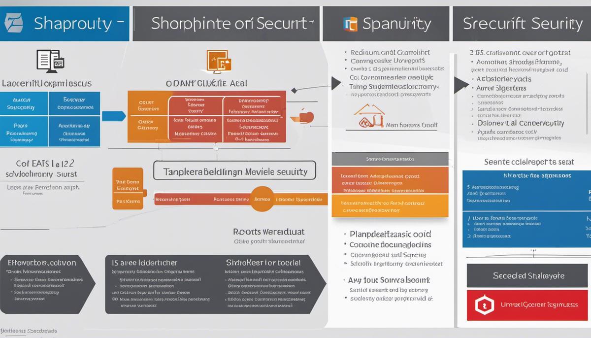 A diagram showing the layers of SharePoint security