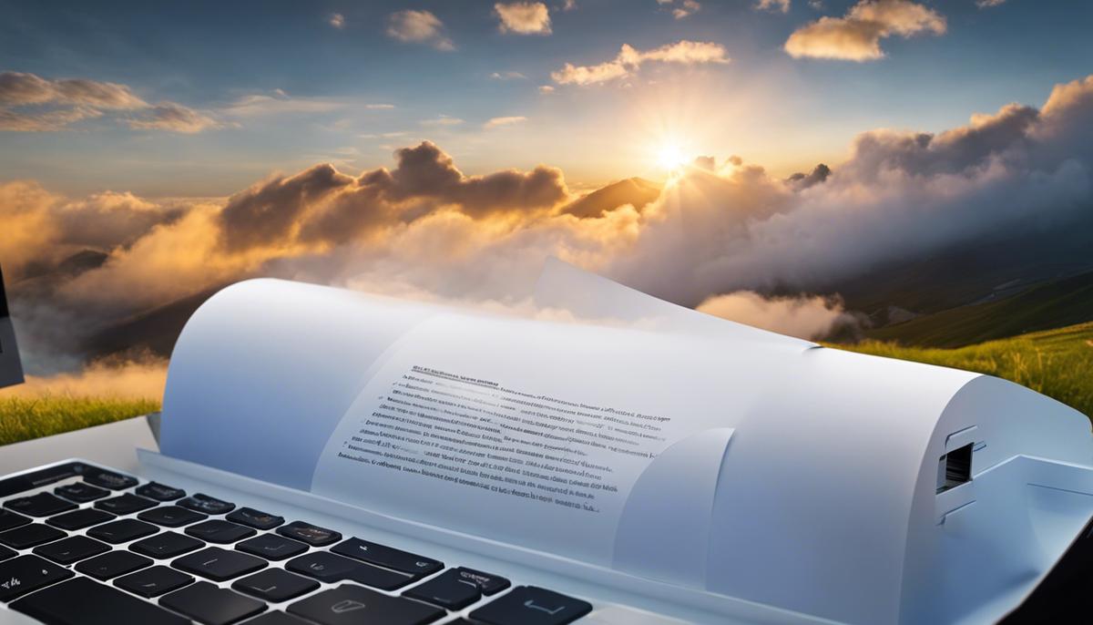 A person printing a document using a cloud printer