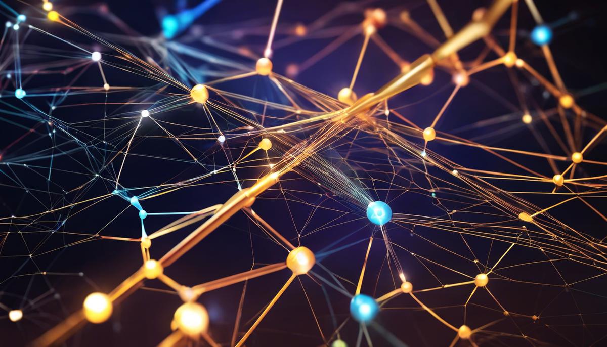 Illustration of a network with various components interconnected, symbolizing the importance of RIPv2 in networking