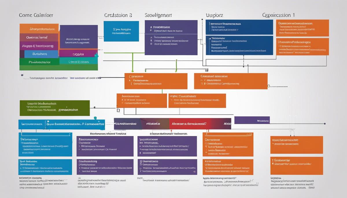 Visualization of the SharePoint structure and permissions, showing the different components and their relationships